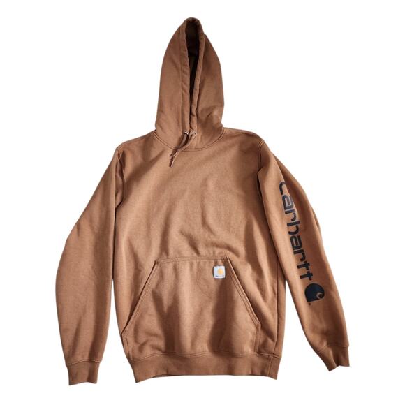 Carhartt Other - Carhartt Iconic Signature Logo Hooded Sweatshirt Size Small Front Pouch Pocket.